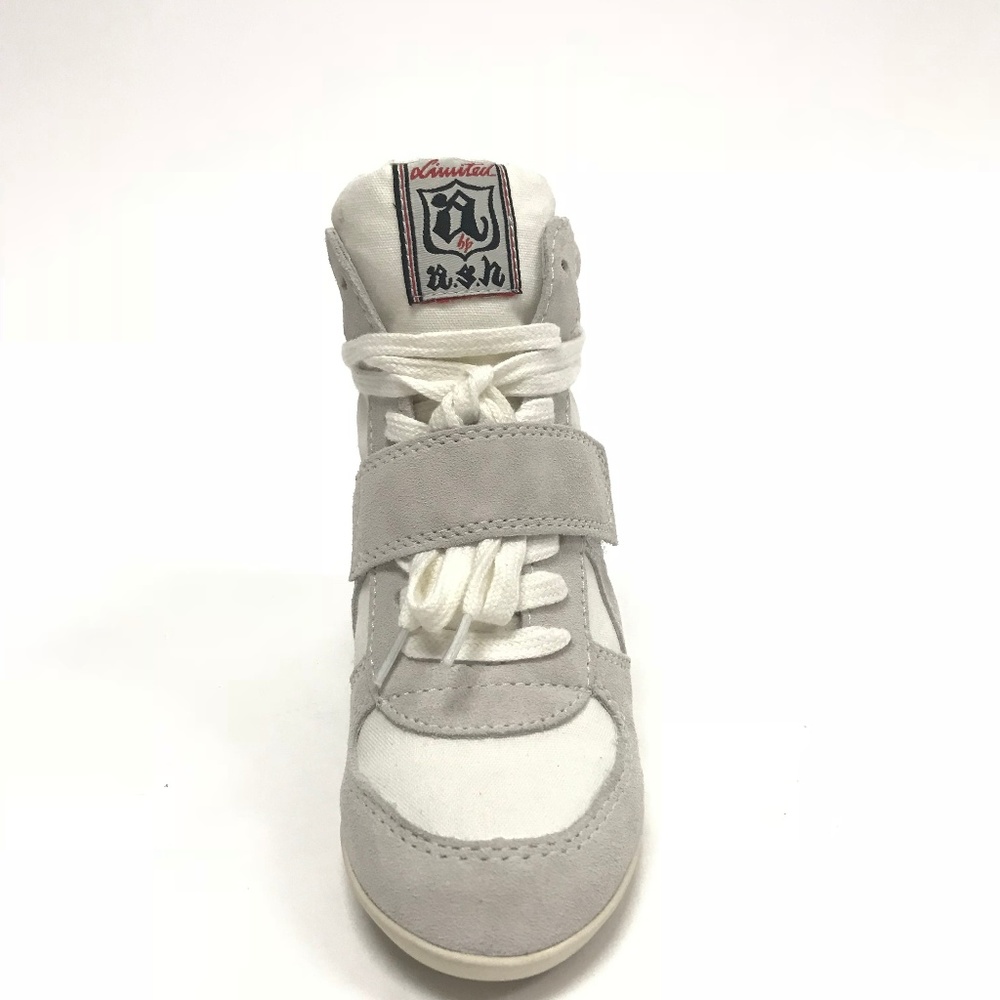 Ash Bowie Off White Suede Wedge Shoes NIB